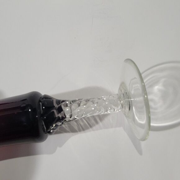Sheer-Amethyst-Flute-Set-of-4-  Empoli Vintage Amethyst Flute Champagne Set Of 4
